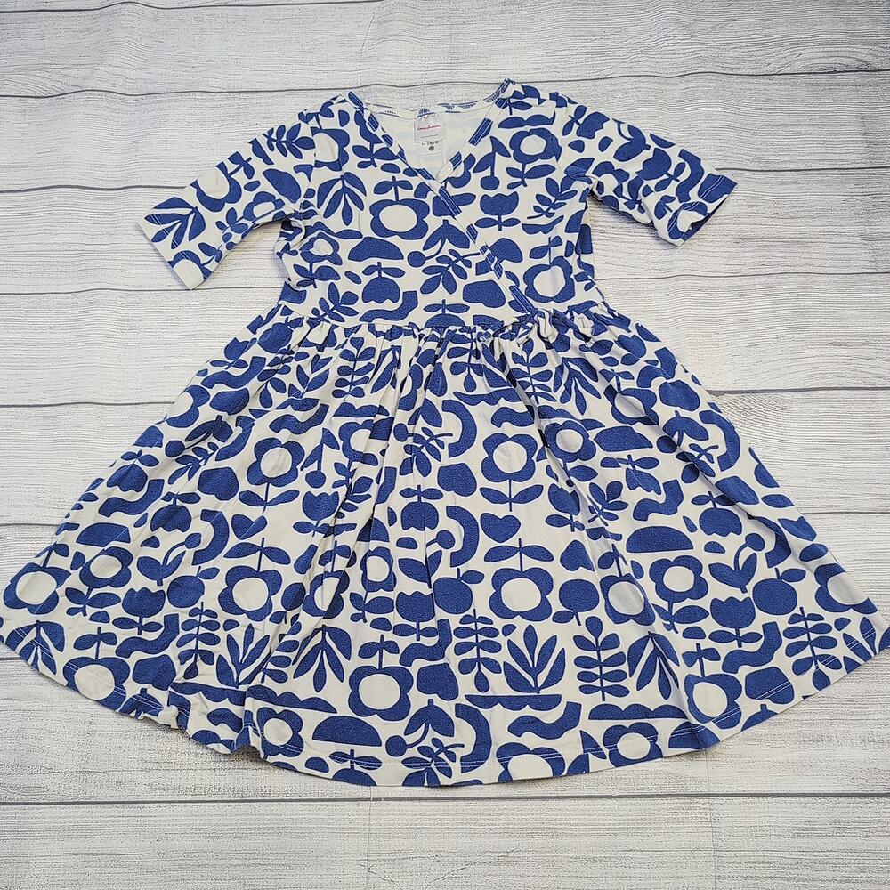 8 Hanna Andersson Blue Petals Wrap Dress